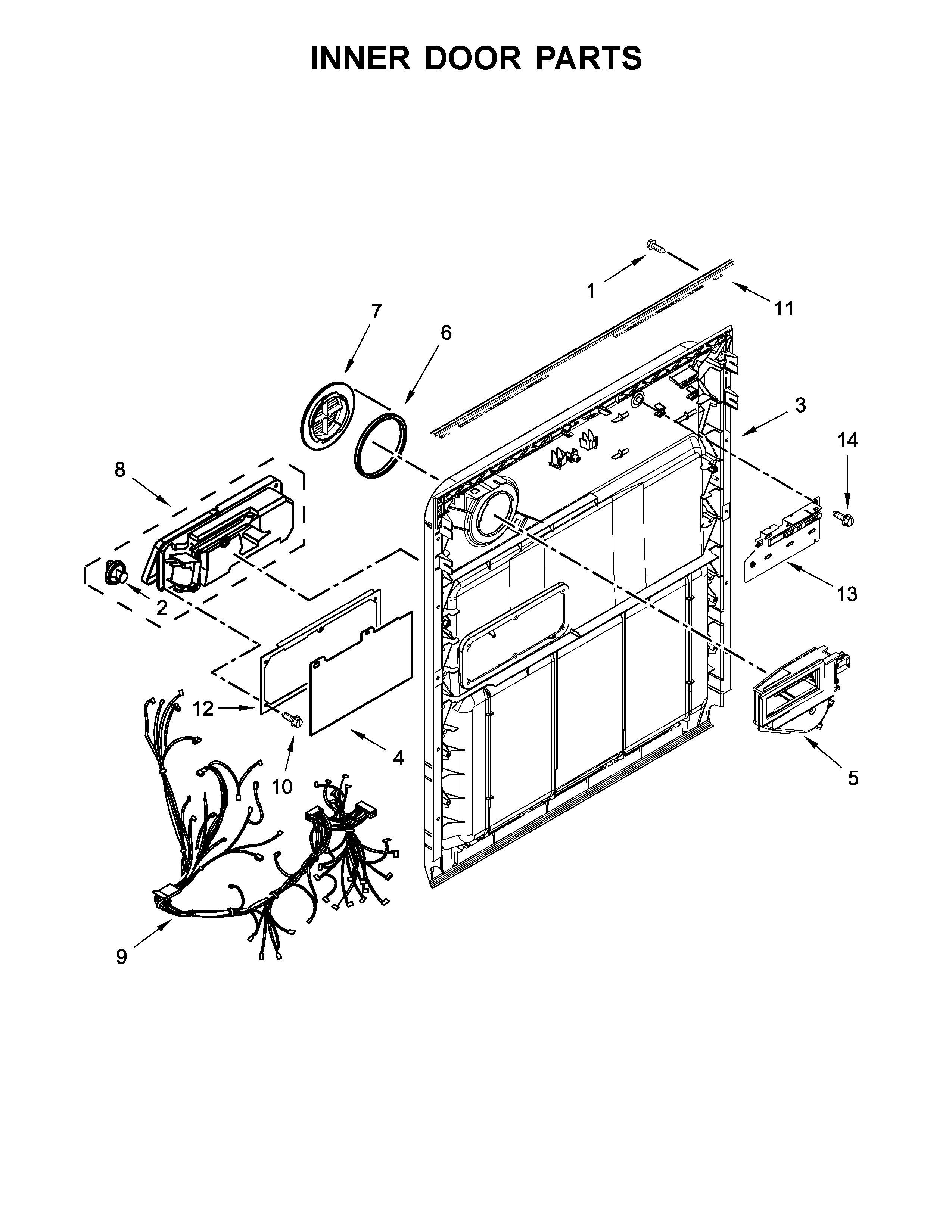 Inner door parts