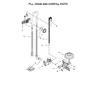 Whirlpool WDT710PAHW0 fill, drain and overfill parts diagram