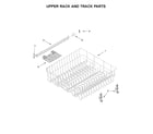 Whirlpool WDT710PAHZ0 upper rack and track parts diagram