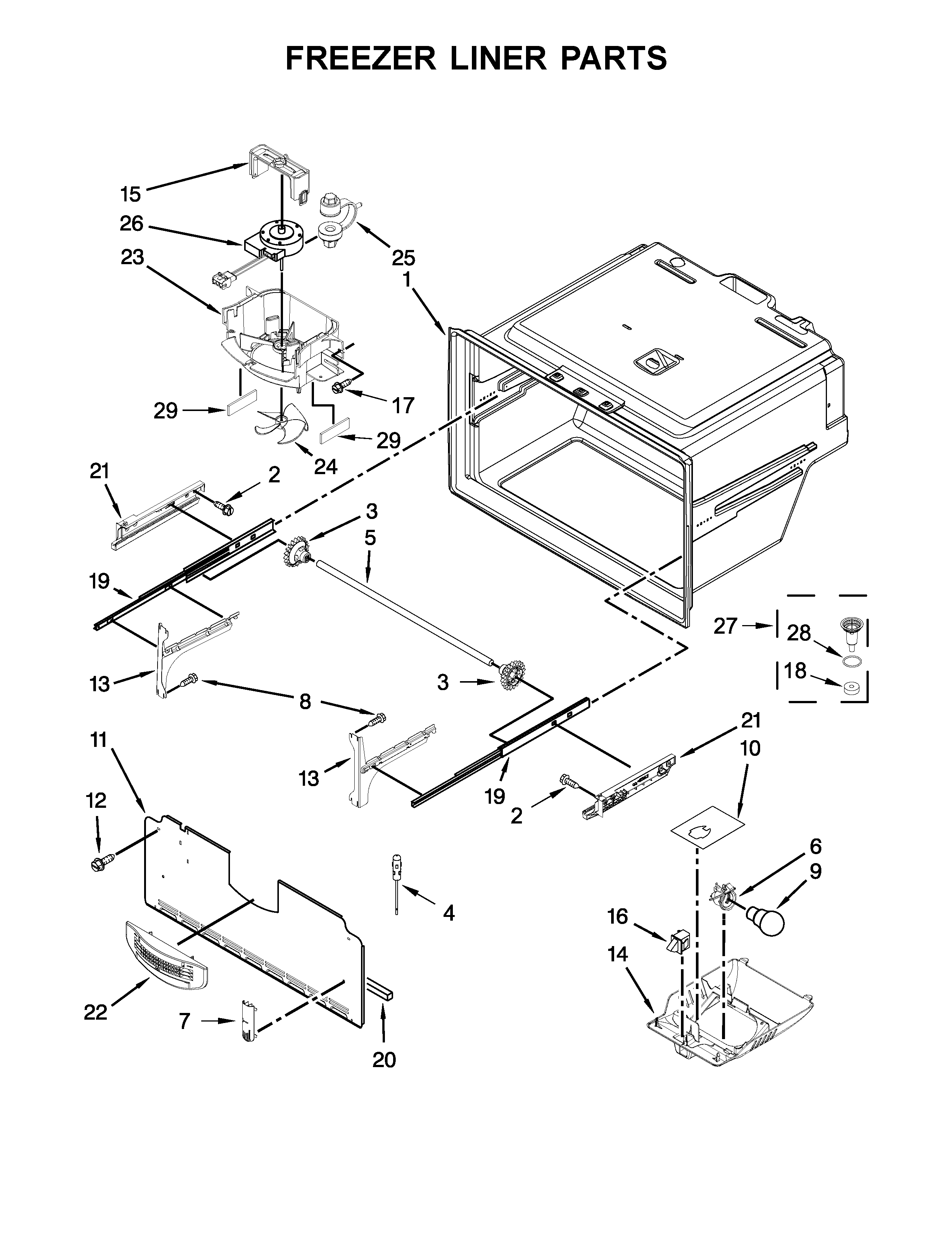 FREEZER LINER PARTS