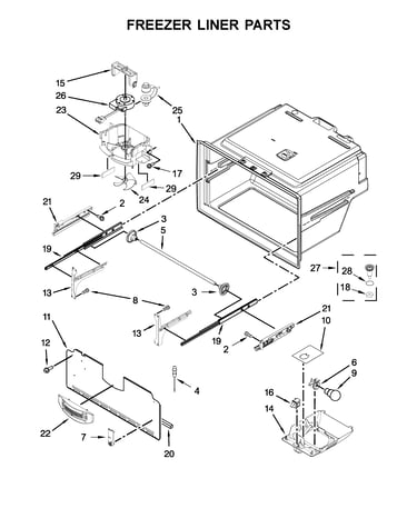 Freezer liner parts