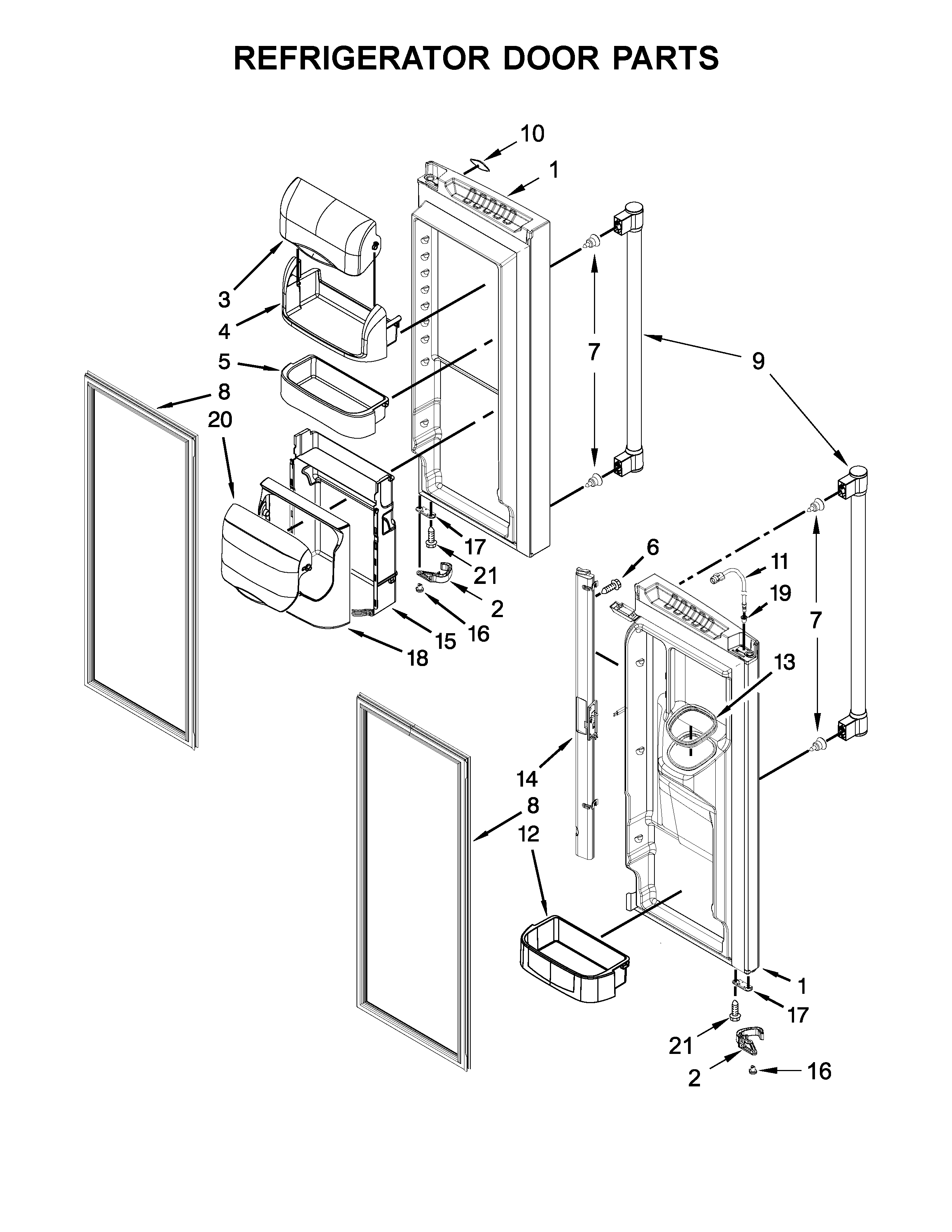 REFRIGERATOR DOOR PARTS