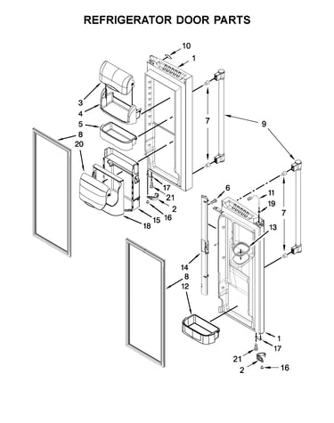 Refrigerator door parts