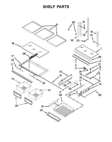 Shelf parts