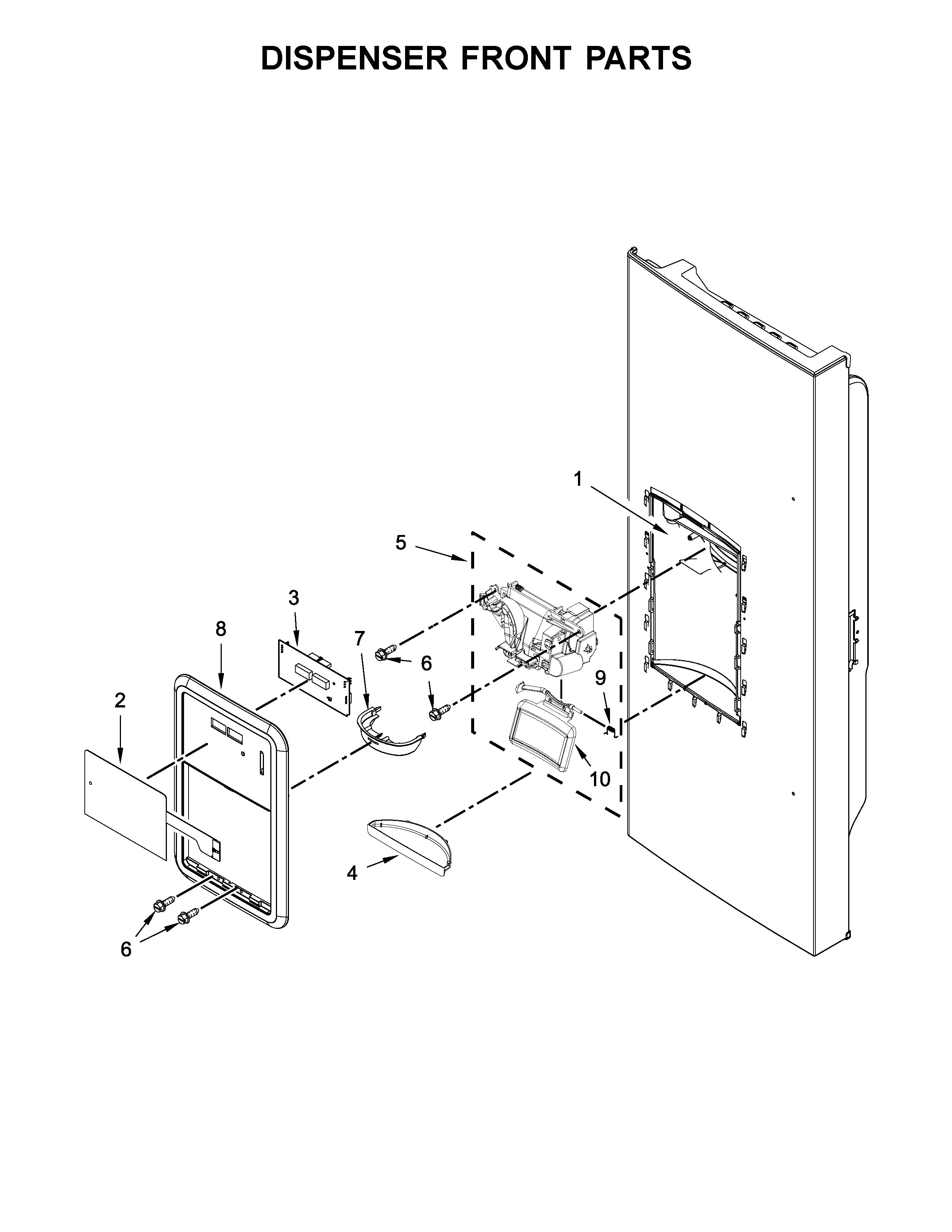 DISPENSER FRONT PARTS