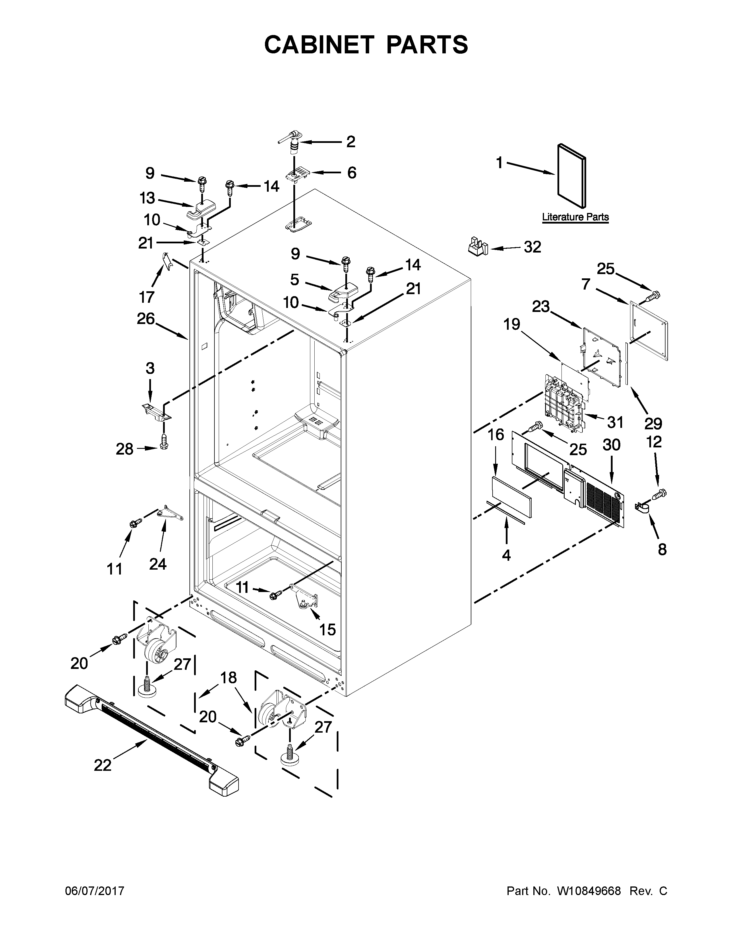Cabinet parts