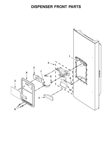 Dispenser front parts