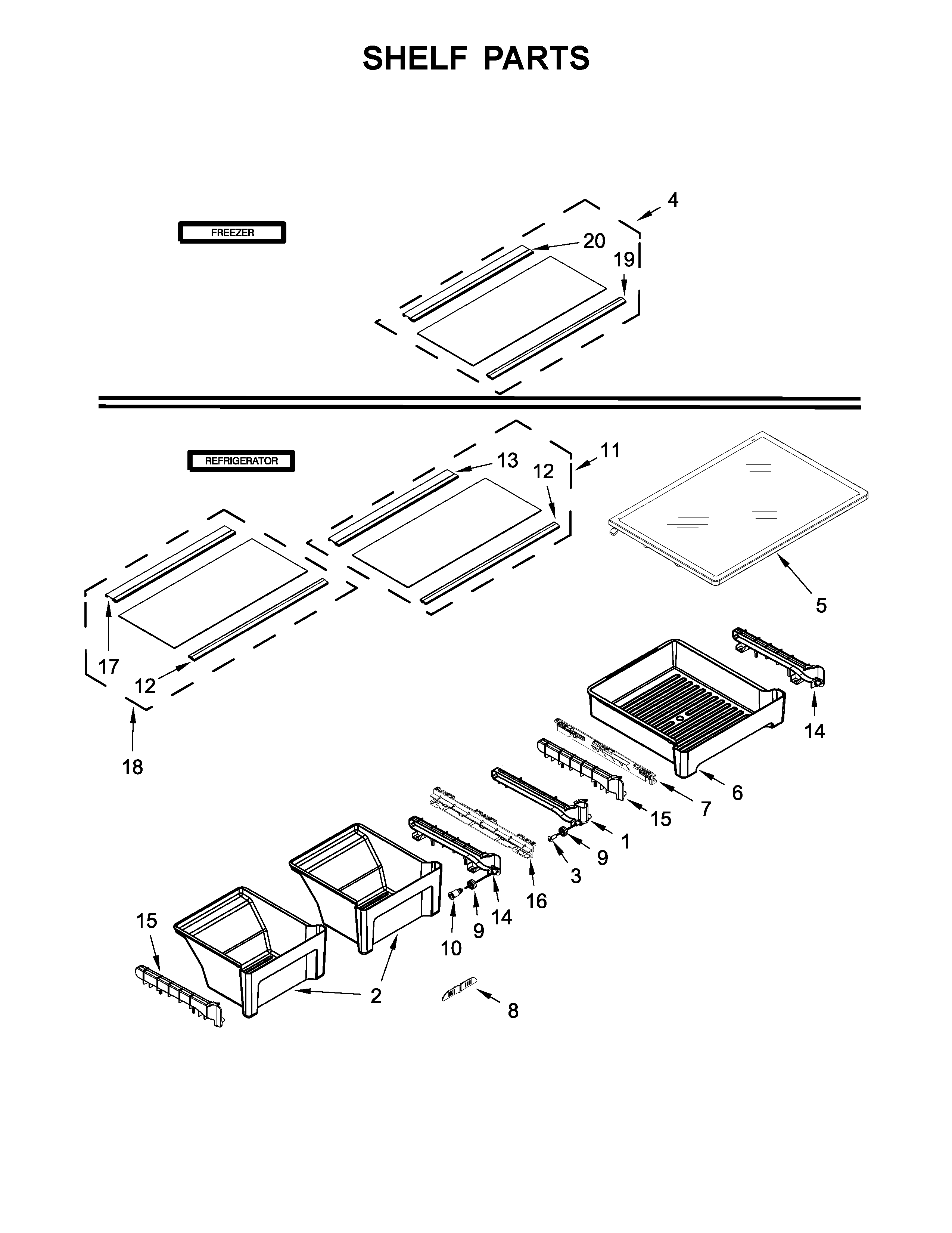 Shelf parts