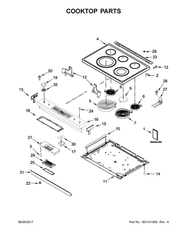 Cooktop parts
