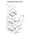 Refrigerator shelf parts