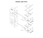 KitchenAid KRSF505EBL00 freezer liner parts diagram