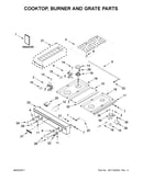 Cooktop, burner and grate parts