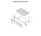 Whirlpool WFE520S0FS1 drawer and broiler parts diagram