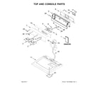 Maytag MGDP475EW0 top and console parts diagram