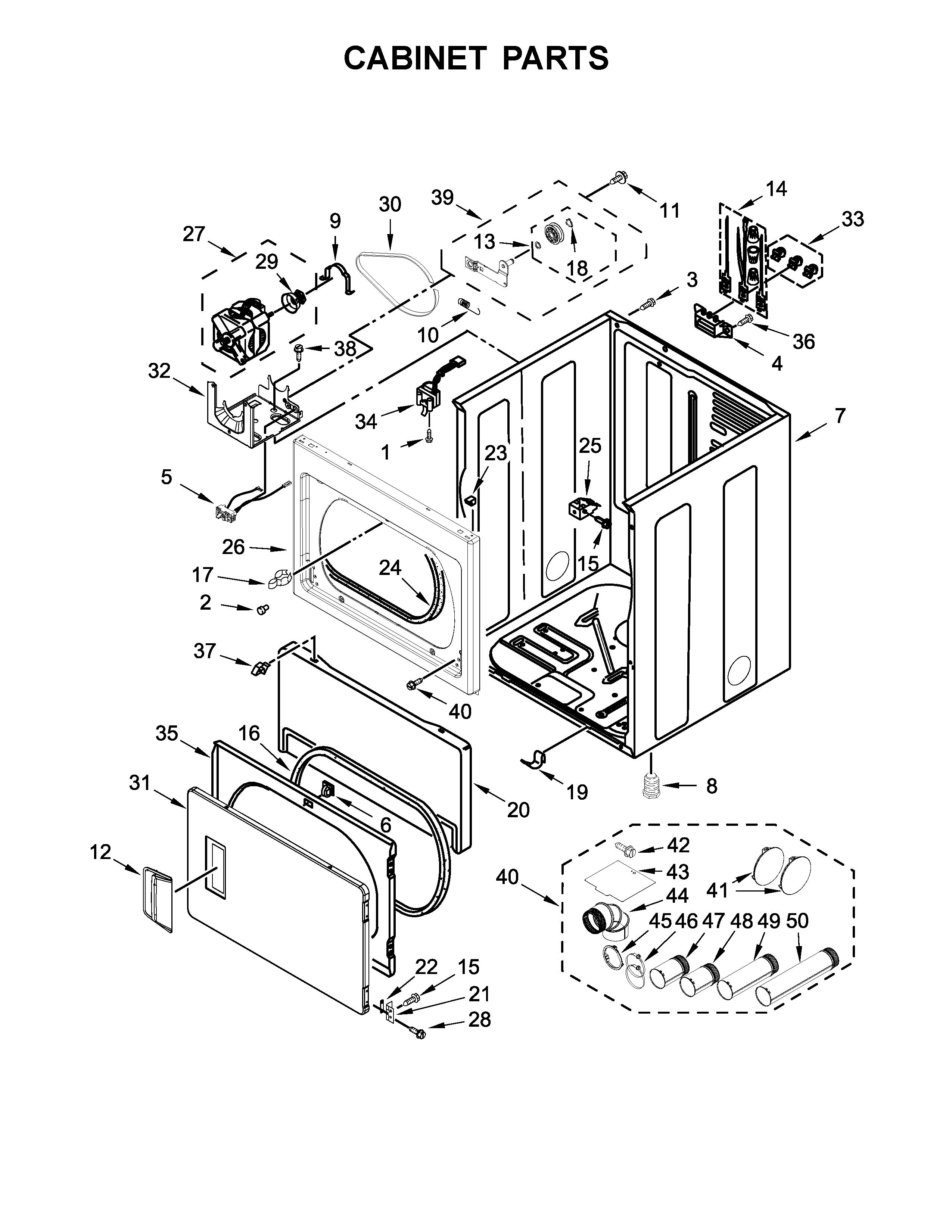 Cabinet parts