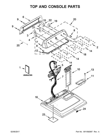 Top and console parts