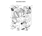 Maytag 4KMEDX505BW1 bulkhead parts diagram