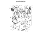 Maytag MEDP575GW0 bulkhead parts diagram