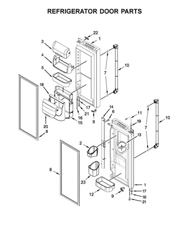 Refrigerator door parts