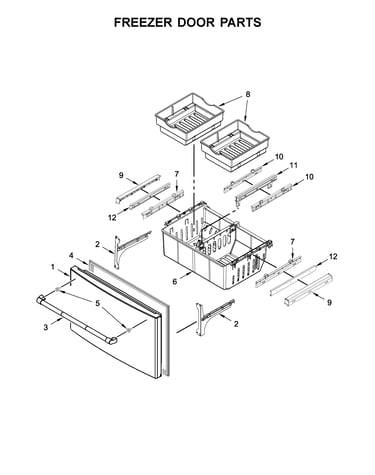 Freezer door parts