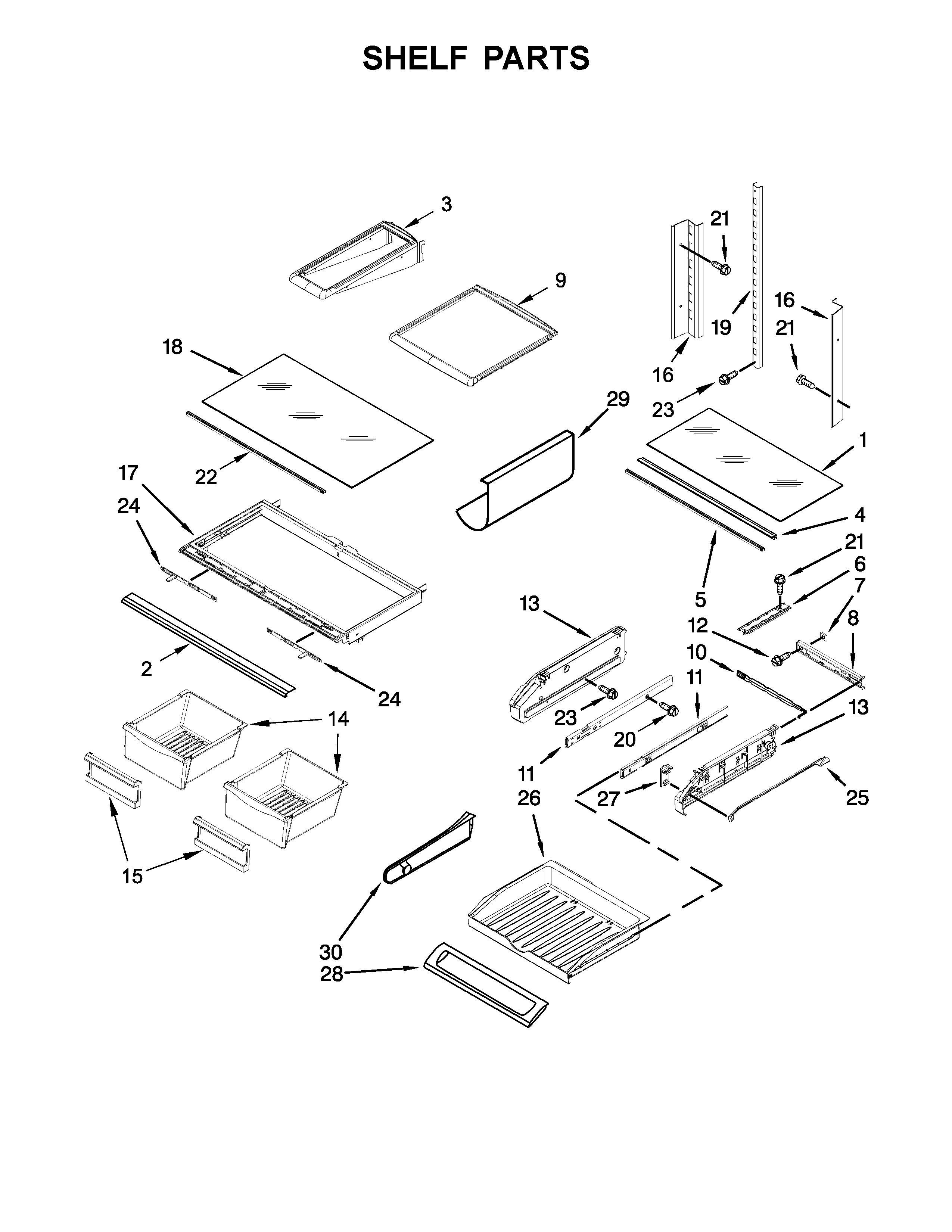 Shelf parts