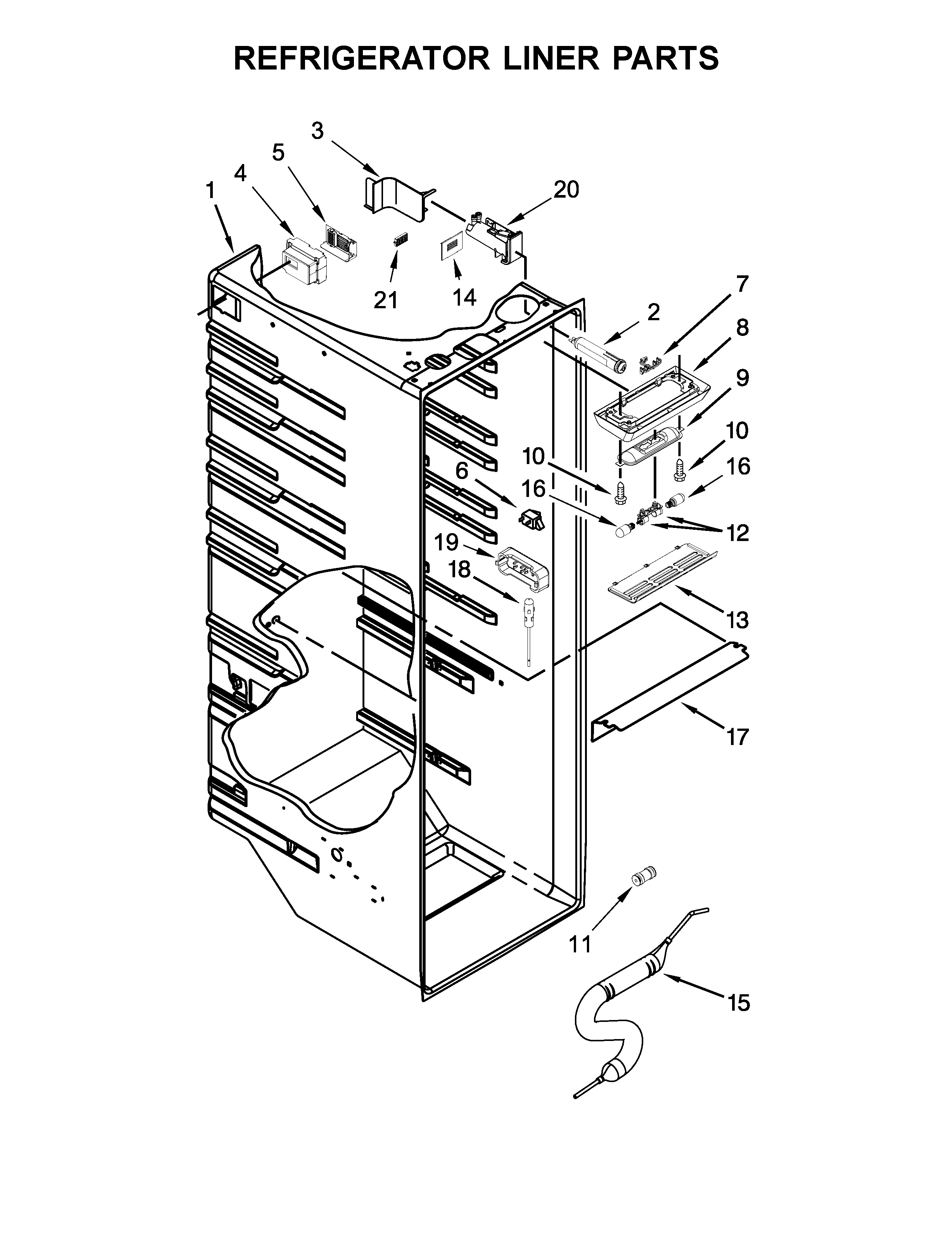 Refrigerator liner parts