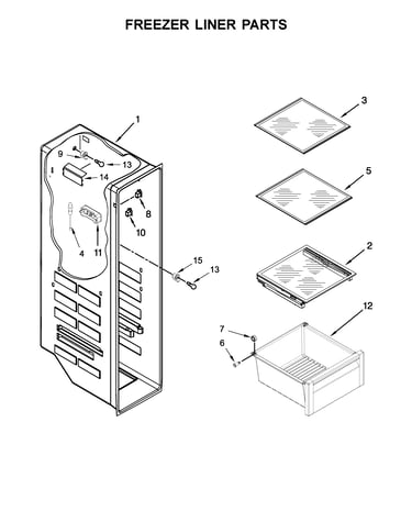 Freezer liner parts
