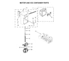 Maytag MSS26C6MEZ00 motor and ice container parts diagram