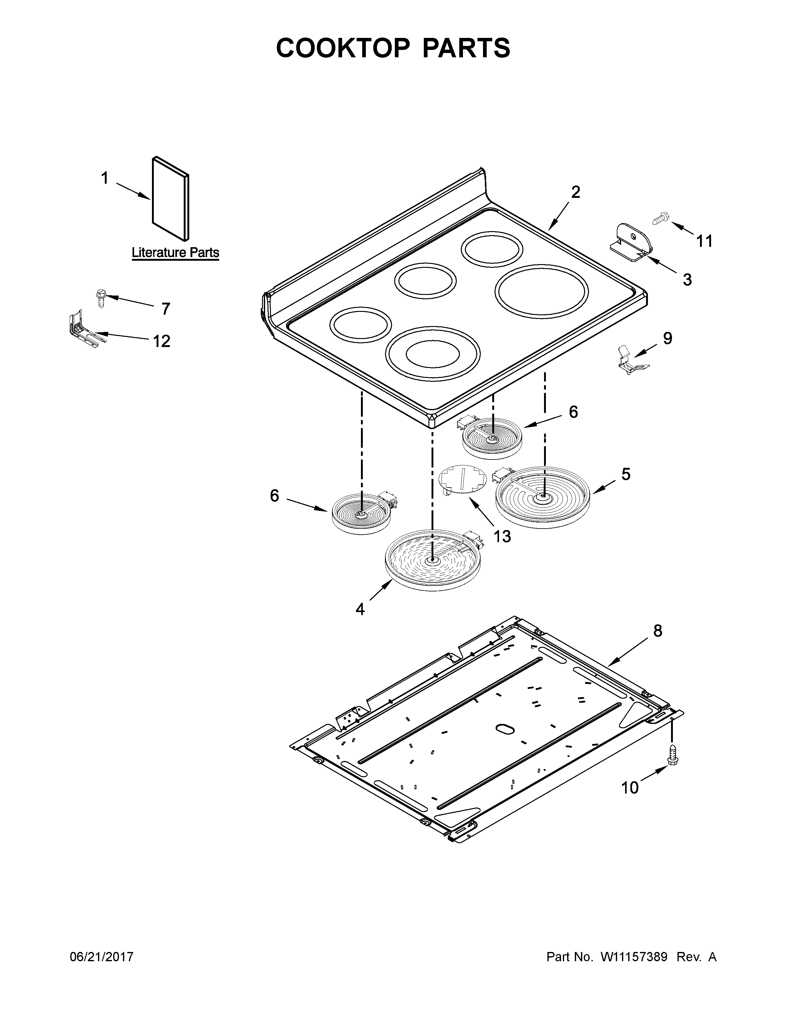 Cooktop parts