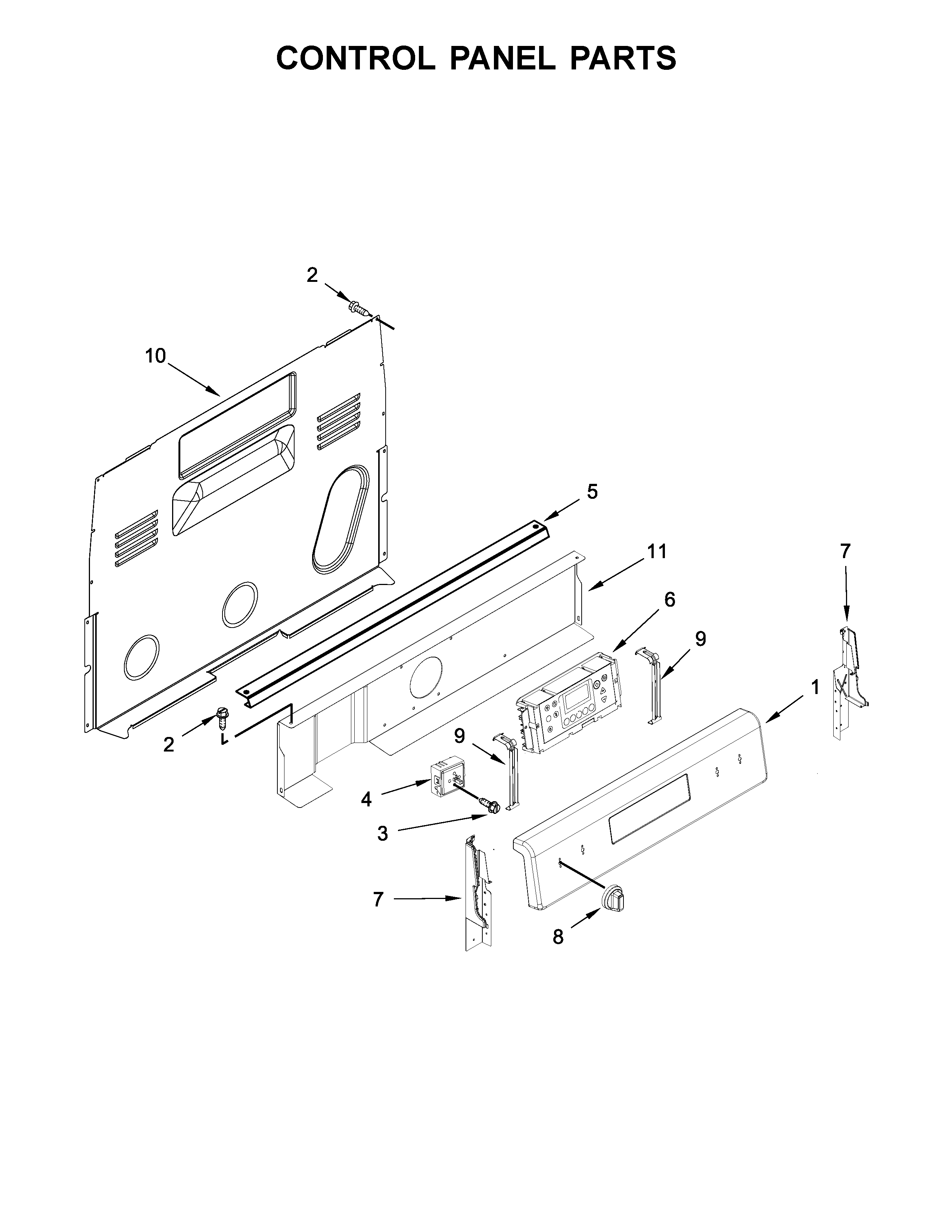 Control panel parts