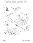 Cooktop, burner and grate parts