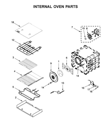 Internal oven parts