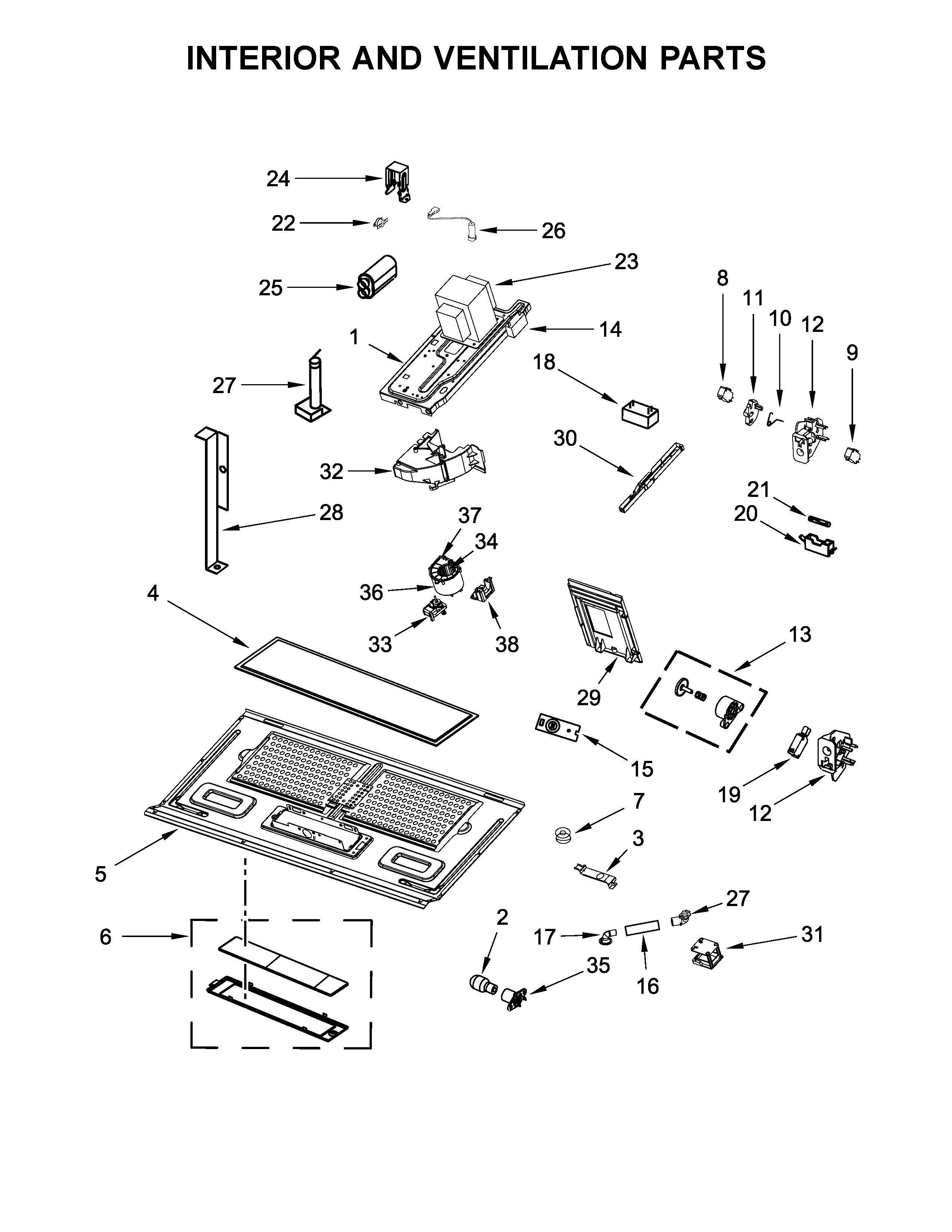 INTERIOR AND VENTILATION PARTS