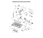 Whirlpool WMH73521CW3 interior and ventilation parts diagram