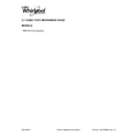 Whirlpool WMH73521CS5 cover sheet diagram