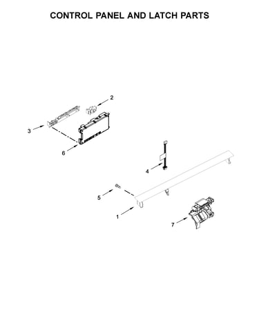 Control panel and latch parts