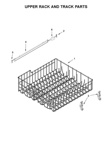 Upper rack and track parts