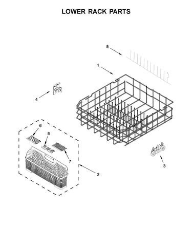 Lower rack parts