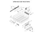 KitchenAid KDTM504EPA2 upper rack and track parts diagram