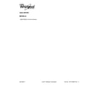 Whirlpool WGD7500GC0 cover sheet diagram