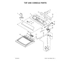 Whirlpool WGD7500GC0 top and console parts diagram