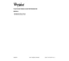 Whirlpool WRX986SIHZ00 cover sheet diagram