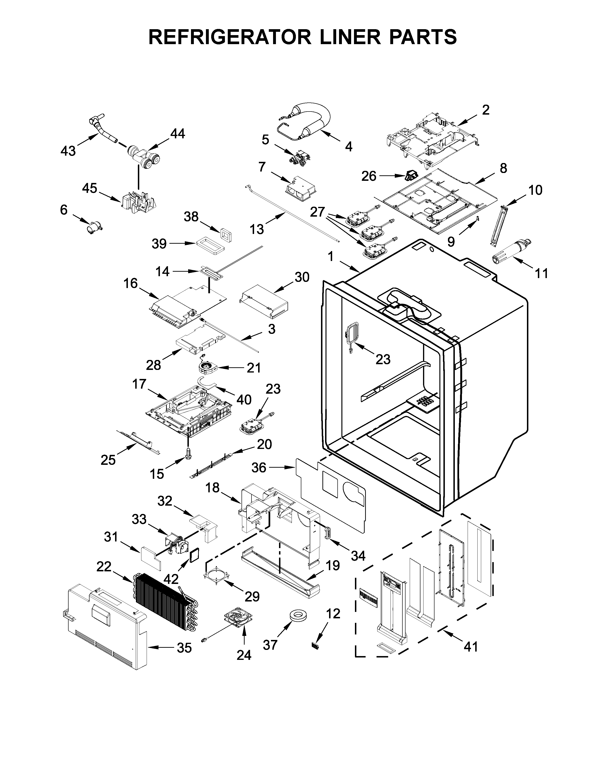 REFRIGERATOR LINER PARTS