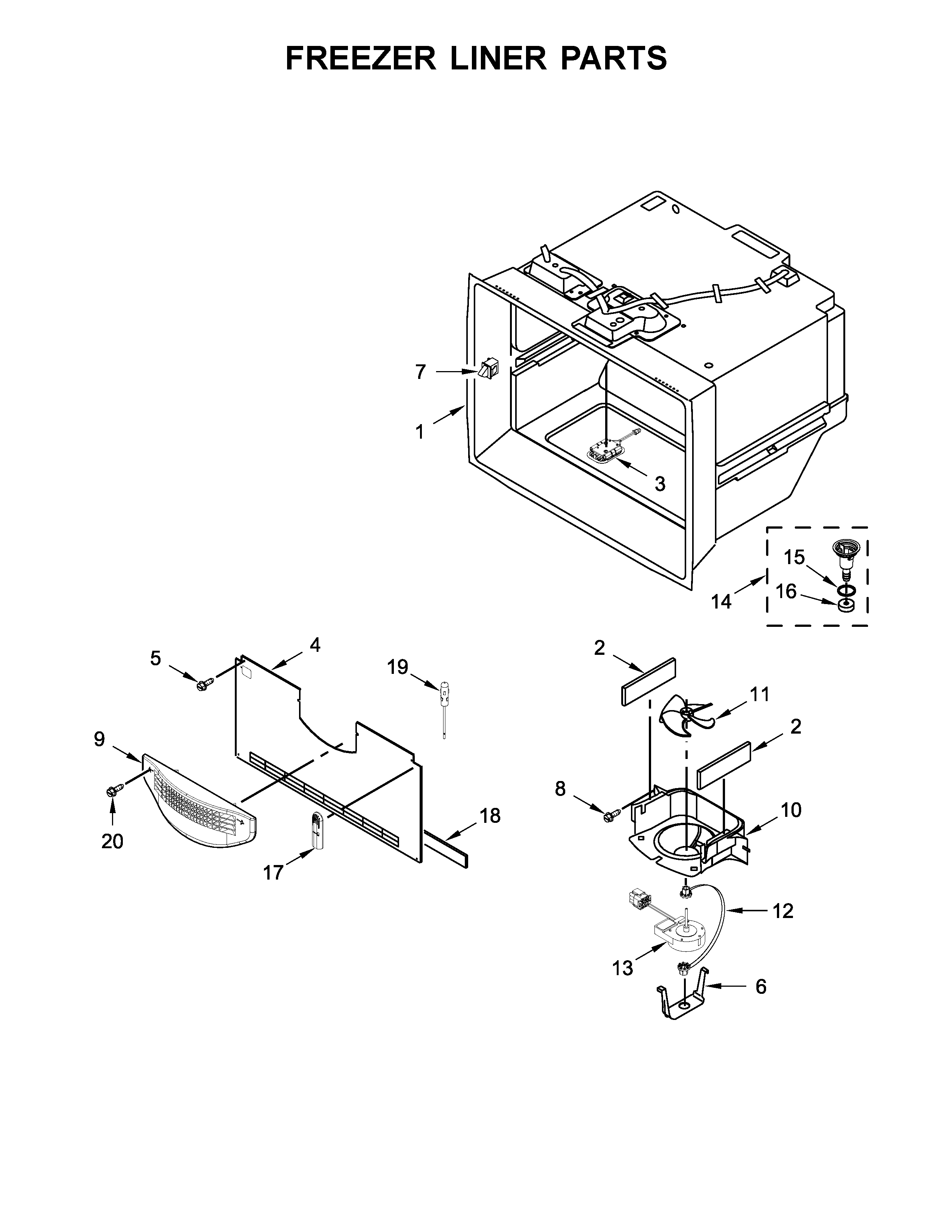 FREEZER LINER PARTS