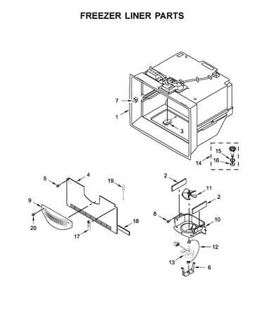 Freezer liner parts