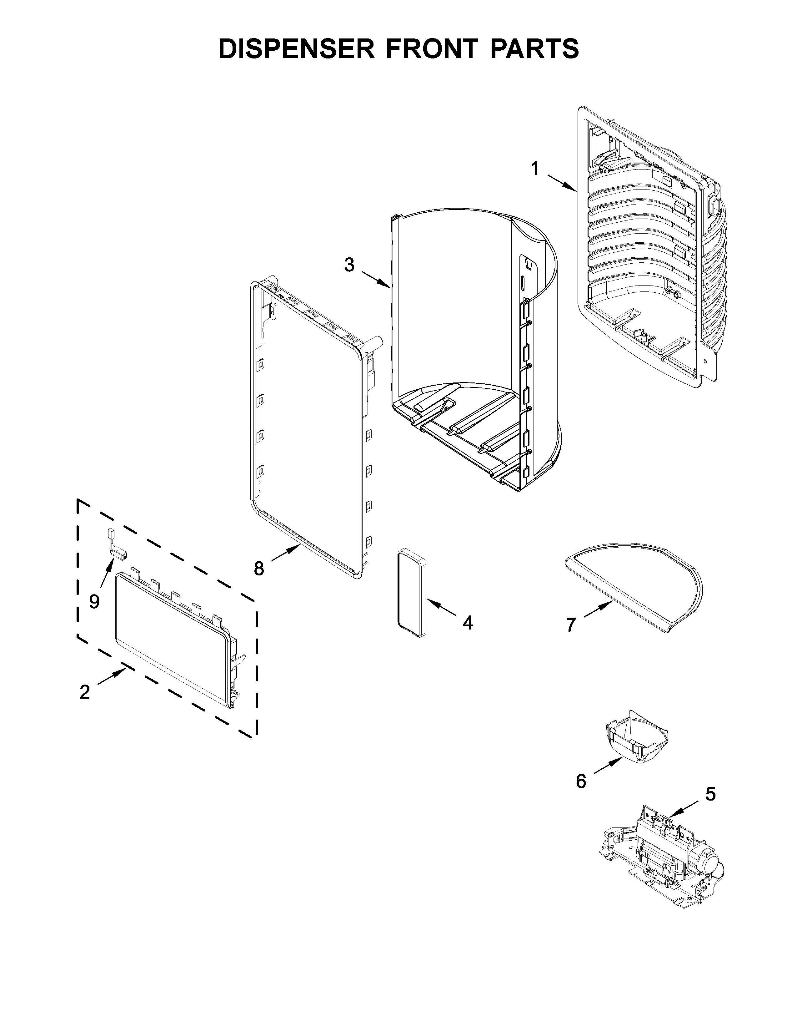 DISPENSER FRONT PARTS