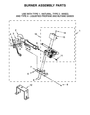 Burner assembly parts