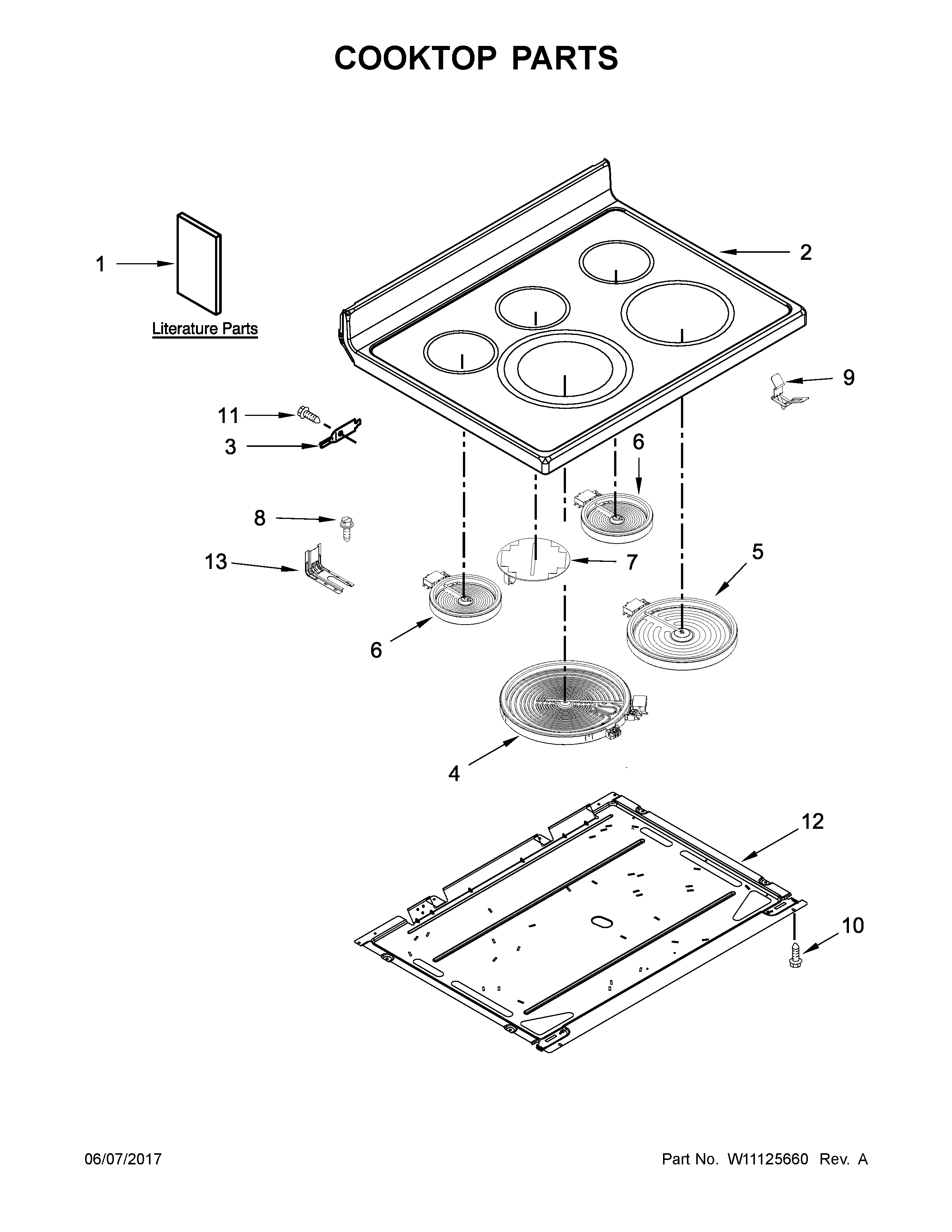 Cooktop parts