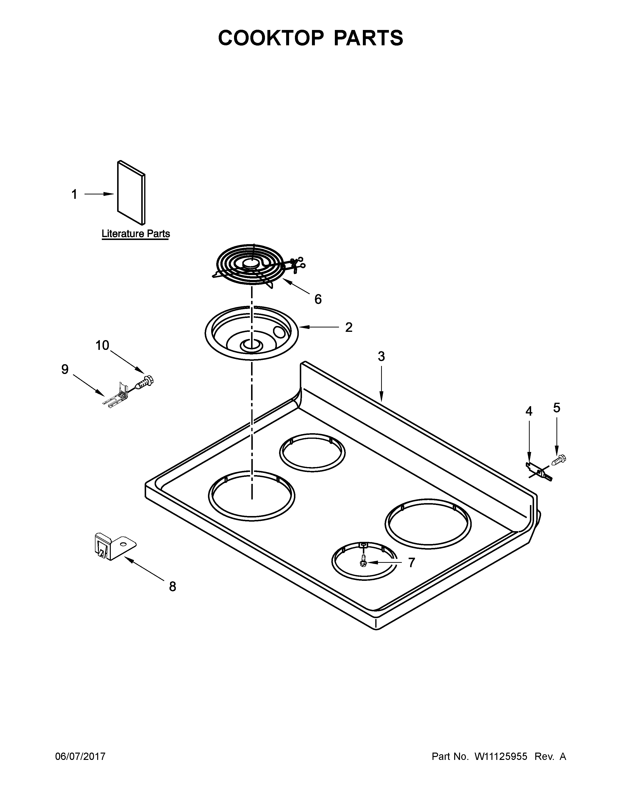 Cooktop parts