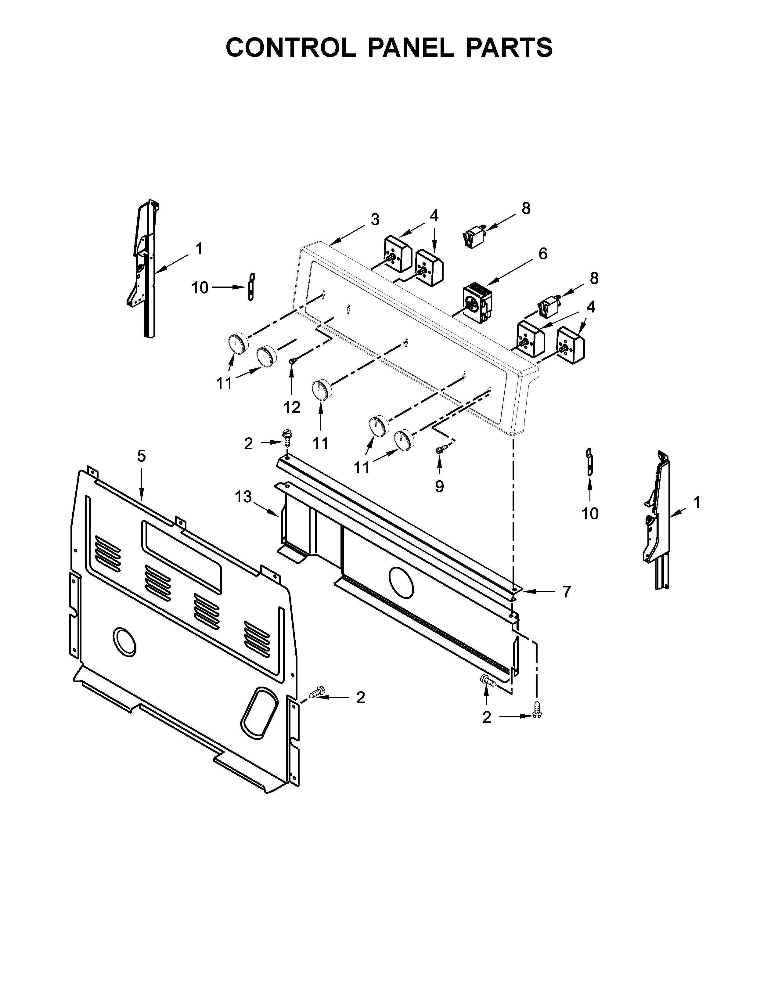 Control panel parts